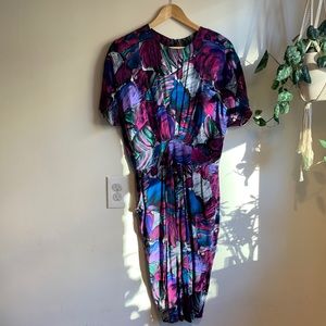 80s vintage floral handmade dress